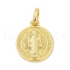 Brass Micro Pave Cubic Zirconia Pendants KK-A241-04G-1
