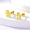 Butterfly Stainless Steel Stud Earrings for Women QX4761-3