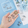 Unicraftale 6Pcs 6 Styles 304 Stainless Steel Anchor Hook Clasps STAS-UN0050-80-3