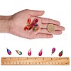 12Pcs 6 Colors K9 Glass Imitation Tourmaline Pendants GLAA-SZ0001-34-3