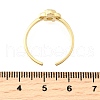 Ocean Theme Brass Micro Pave Cubic Zirconia Cuff Rings for Women RJEW-F184-17B-G-5