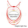 3Pcs Adjustable Glass Seed Beads Braided Bead Bracelets for Women FQ0514-4