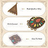 22Pcs 11 Style Tibetan Style Alloy Enamel Chandelier Components Links FIND-TA0001-83-5