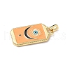 Tarot Cards Brass Enamel Pendants KK-Q068-56G-01-2