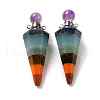 Chakra Natural Gemstone Perfume Bottle Big Pendants G-H285-03P-1