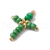 Glass Seed Beads Pendants PALLOY-MZ00378-4