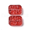 Transparent Spray Painted Glass Beads X-GLAA-I050-08G-2