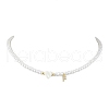 Brass Micro Pave Grade AAA Cubic Zirconia Letter Pendant Necklaces NJEW-JN04771-06-1