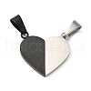 PVD Vacuum Plating 304 Stainless Steel Split Pendants STAS-E195-03EBP-3