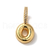 Brass Micro Pave Cubic Zirconia Pendants KK-K345-13O-G-1