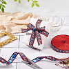 Ethnic Style Embroidery Rhombus Polyester Ribbon OCOR-WH0078-237-1-7