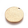 Ion Plating(IP) 304 Stainless Steel Textured Pendants STAS-I098-01-15mm-G-1