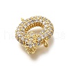 Brass Micro Pave Cubic Zirconia Letter Links KK-I717-04Q-2