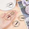 MAKERER 4Pcs 4 Style Alloy Hollow Heart & Ring Hair Pin PHAR-GO0001-01-3