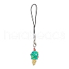 3Pcs 3 Colors Glass Beaded Ice Cream Pendant Decorations HJEW-MZ00179-3