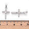 Brass Micro Pave Cubic Zirconia Pendants KK-T070-77P-3