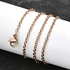304 Stainless Steel Cable Chain Necklace Making STAS-P045-01RG-A-2