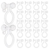 SUNNYCLUE 250Pcs Plastic Clip-on Earring Findings KY-SC0001-70-1