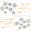 WADORN 4 Style Zinc Alloy Shank Buttons BUTT-WR0001-06P-3