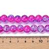 Spray Painted Crackle Glass Beads Strands CCG-Q002-10mm-09-5