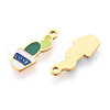 304 Stainless Steel Enamel Charms STAS-T065-62G-01-2