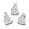 Rack Plating Alloy Enamel Pendants ENAM-S122-76-1