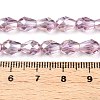 Transparent Electroplate Glass Beads Strands EGLA-N013-T4mm-B02-4