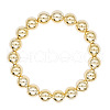 Classic Golden Tone Round Brass Beaded Stretch Bracelets for Women Men IN4084-1-1