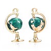 Rack Plating Alloy Enamel Pendants ENAM-N055-060-4