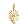 Brass Micro Pave Clear Cubic Zirconia Pendants KK-I695-018B-2