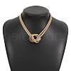 Iron Snake Chain Necklaces for Women NJEW-U046-01G-1