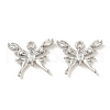 Brass Micro Pave Clear Cubic Zirconia Pendants KK-Z057-02P-1