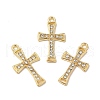 Alloy with Crystal Rhinestone Pendants ALRI-M019-04G-3