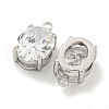 304 Stainless Steel Pendants Cubic Zirconia Pendants STAS-L278-009P-A01-2