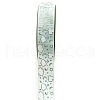Silver Hot Stamping Cloud Moon Star Pattern Polyester Grosgrain Ribbons PW-WG81770-06-1