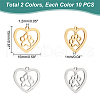 Unicraftale 20Pcs 2 Colors 201 Stainless Steel Pendants STAS-UN0045-46-3