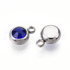 303 Stainless Steel Rhinestone Charms STAS-S068-16-2