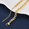 Brass Textured Cable Chain Necklaces for Women NJEW-K282-05G-2