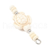 10Pcs 2 Colors Dyed Synthetic Turquoise Turtle Rondelle Beaded Pendants PALLOY-JF04011-6