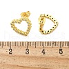 Brass Micro Pave Clear Cubic Zirconia Stud Earrings EJEW-P303-02B-G-5