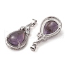 Natural Amethyst Pendants G-A095-02P-02-2