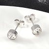 304 Stainless Steel Rhinestone Stud Earrings EJEW-Z089-04P-2
