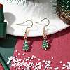 Christmas Tree Alloy Rhinestone Dangle Earrings EJEW-JE05828-01-2