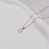 Alloy White Enamel Initial Pendant Necklaces WG51722-16-1