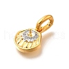 Brass Micro Pave Cubic Zirconia Pendants KK-S517-01D-G-2