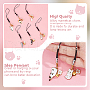 6Pcs Alloy Enamel Cat Pendants Decoration HJEW-PH01490-4