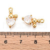 Brass Micro Pave Cubic Zirconia Pendants KK-N263-62G-3