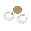 Shell Pearl Beaded Dangle Stud Earrings EJEW-JE06362-02-4