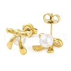 Ion Plating(IP) 304 Stainless Steel Stud Earrings for Women EJEW-A049-19G-2