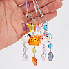 Glass & Porcelain & Acrylic Mobile Straps HJEW-DR00028-3